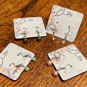 Paparazzi Green and Pink Earrings Set